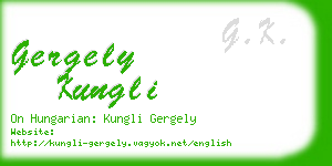 gergely kungli business card